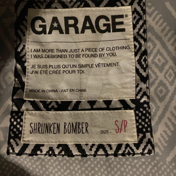 Garage Shrunken Bomber
Size: Small - Picture 3 of 4